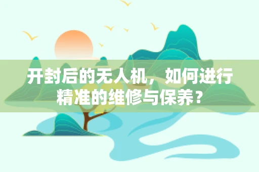 开封后的无人机，如何进行精准的维修与保养？