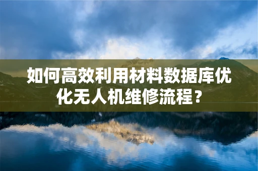 如何高效利用材料数据库优化无人机维修流程？