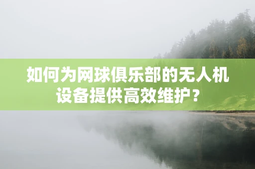 如何为网球俱乐部的无人机设备提供高效维护？