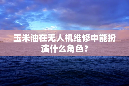 玉米油在无人机维修中能扮演什么角色？