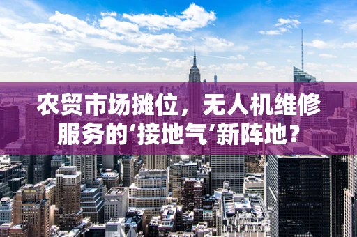 农贸市场摊位，无人机维修服务的‘接地气’新阵地？