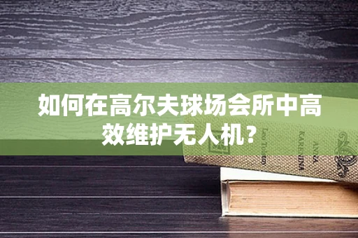 如何在高尔夫球场会所中高效维护无人机？