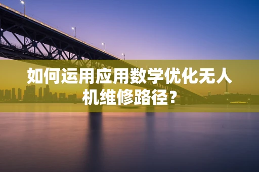 如何运用应用数学优化无人机维修路径？